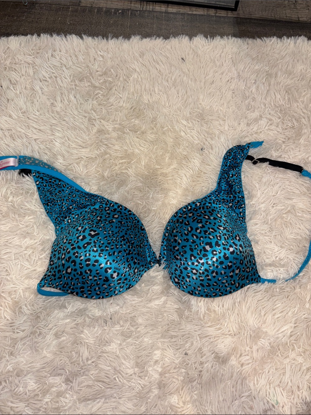 Victoria's Secret Teal Leopard Print Push-Up Bra
